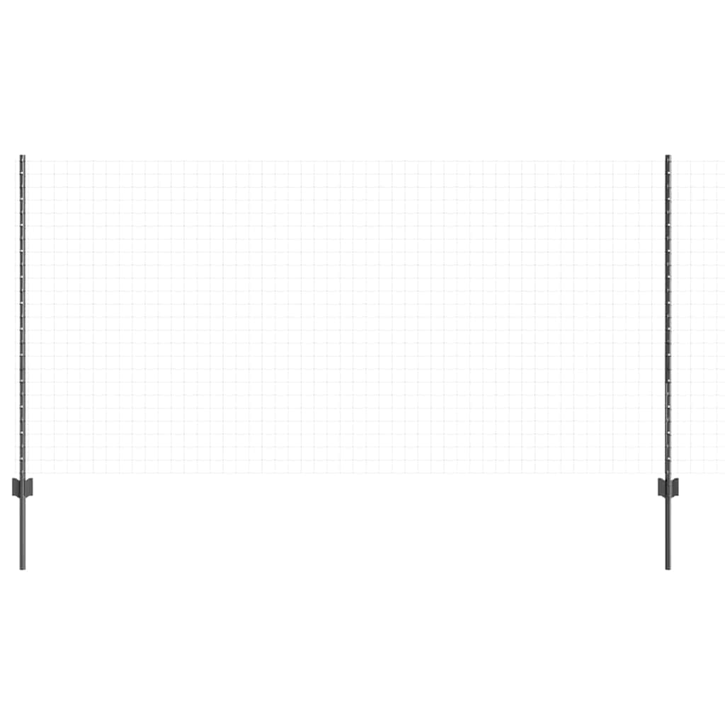 vidaXL Wbudowany słupek ogrodzeniowy 11 pcs Szary 160 cm