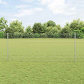 vidaXL Wbudowany słupek ogrodzeniowy 11 pcs srebrny 140 cm