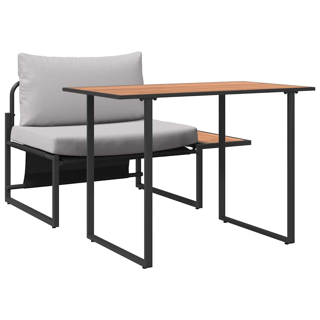 vidaXL Nawoz stalowy na zewnątrz 2 pcs Jasnoszary Stal