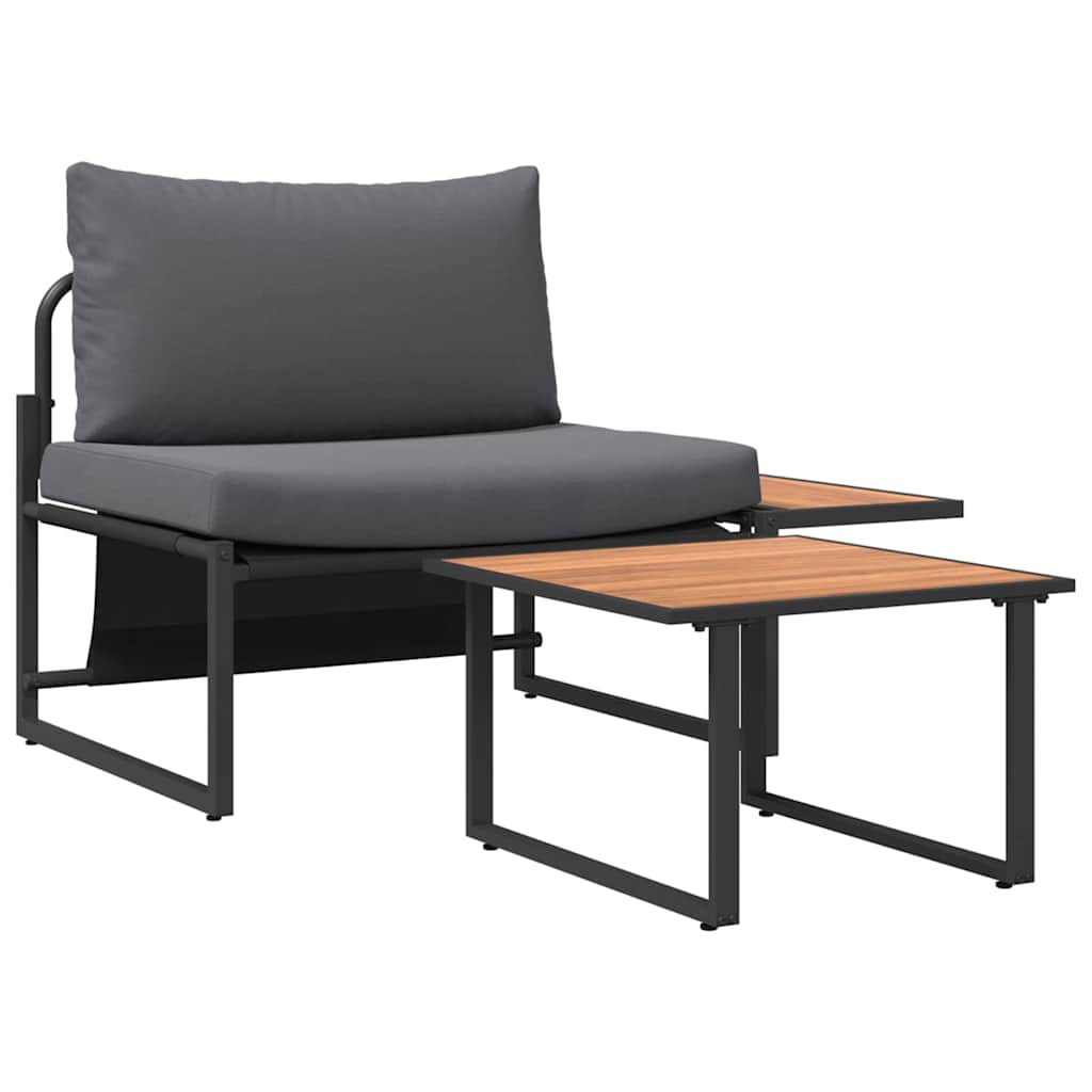 vidaXL Zestaw Sof na Ogród 2 pcs Antracyt Stal