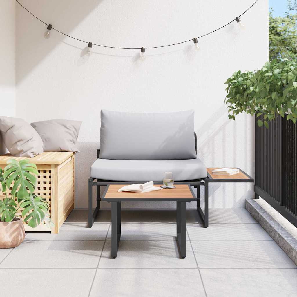 vidaXL Zestaw Sof na Ogród 2 pcs Jasnoszary Stal