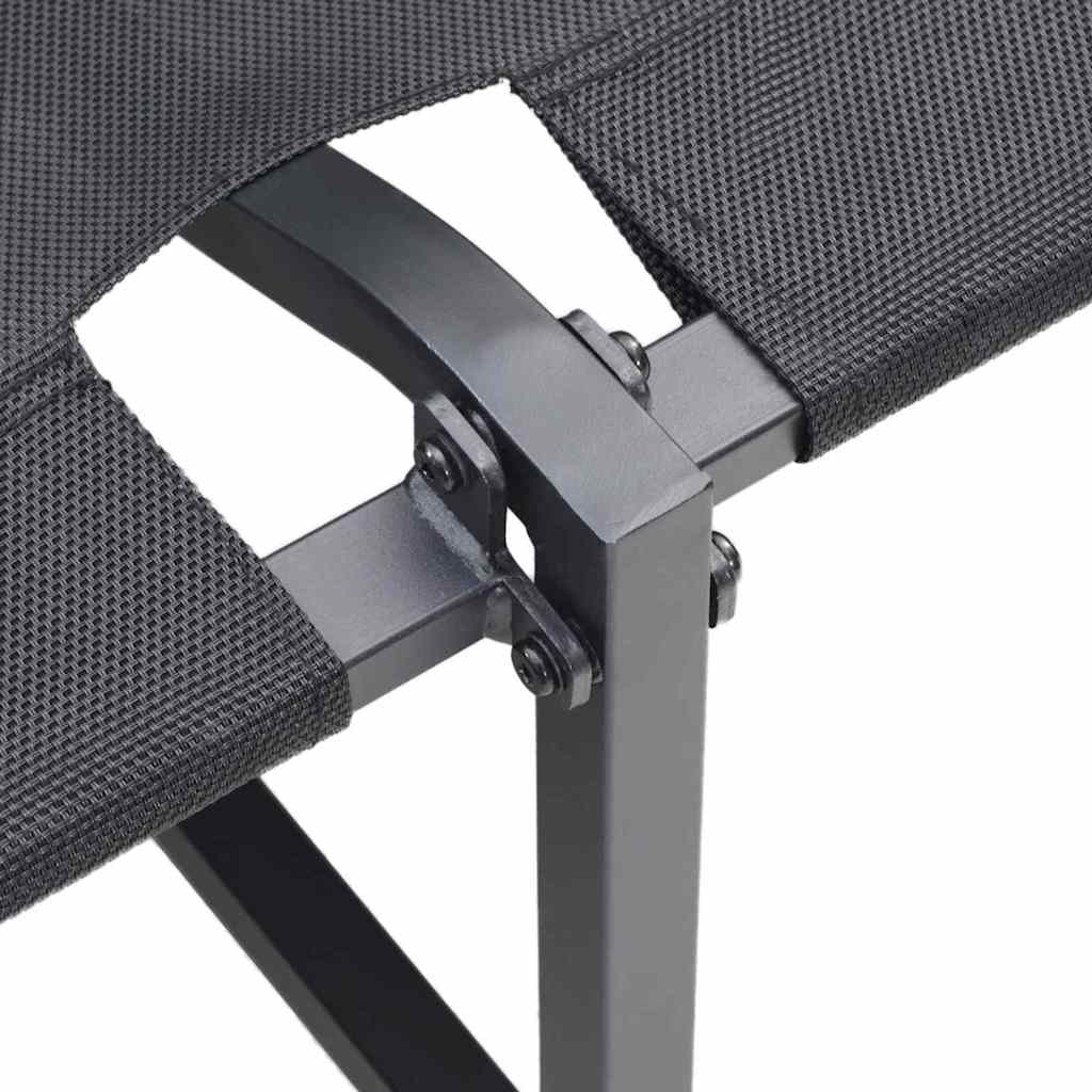 vidaXL Sofa Ogrodowa z poduszką Antracyt 200,5 x 70 x 85,5 cm Stal