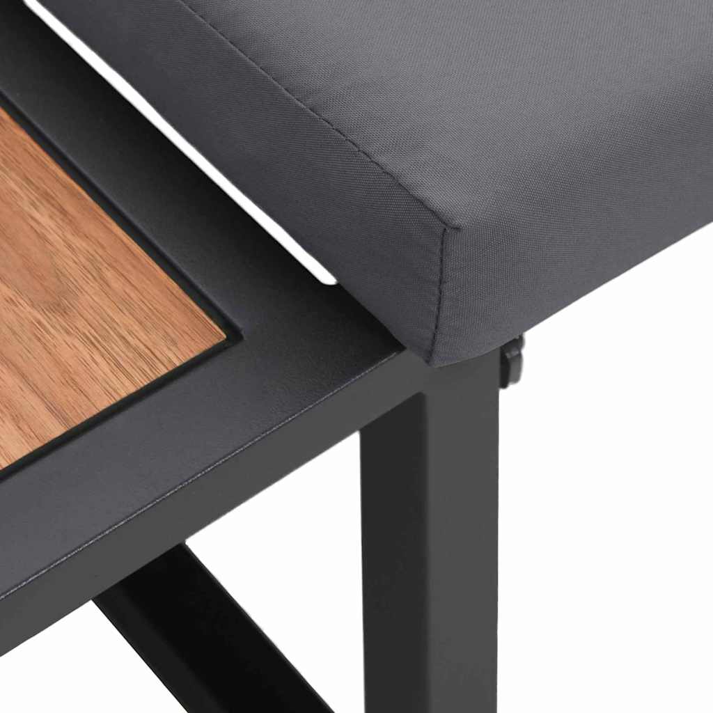 vidaXL Sofa Ogrodowa z poduszką Antracyt 200,5 x 70 x 85,5 cm Stal