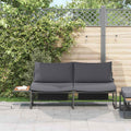 vidaXL Sofa Ogrodowa z poduszką Antracyt 200,5 x 70 x 85,5 cm Stal