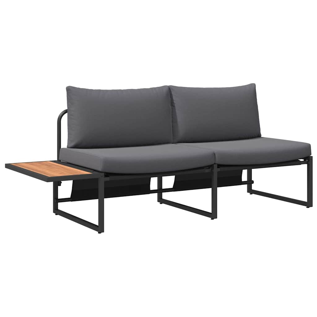 vidaXL Sofa Ogrodowa z poduszką Antracyt 200,5 x 70 x 85,5 cm Stal