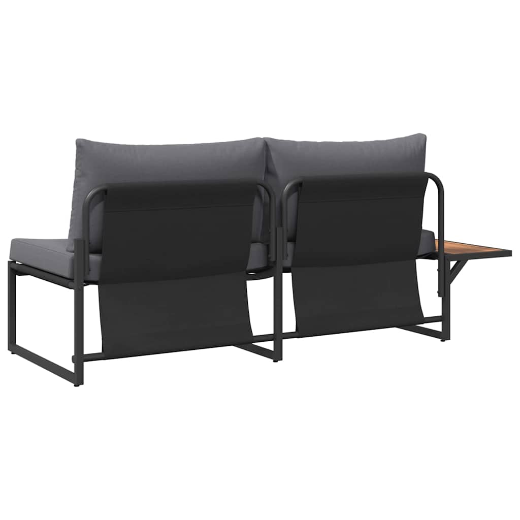 vidaXL Sofa Ogrodowa z poduszką Antracyt 200,5 x 70 x 85,5 cm Stal