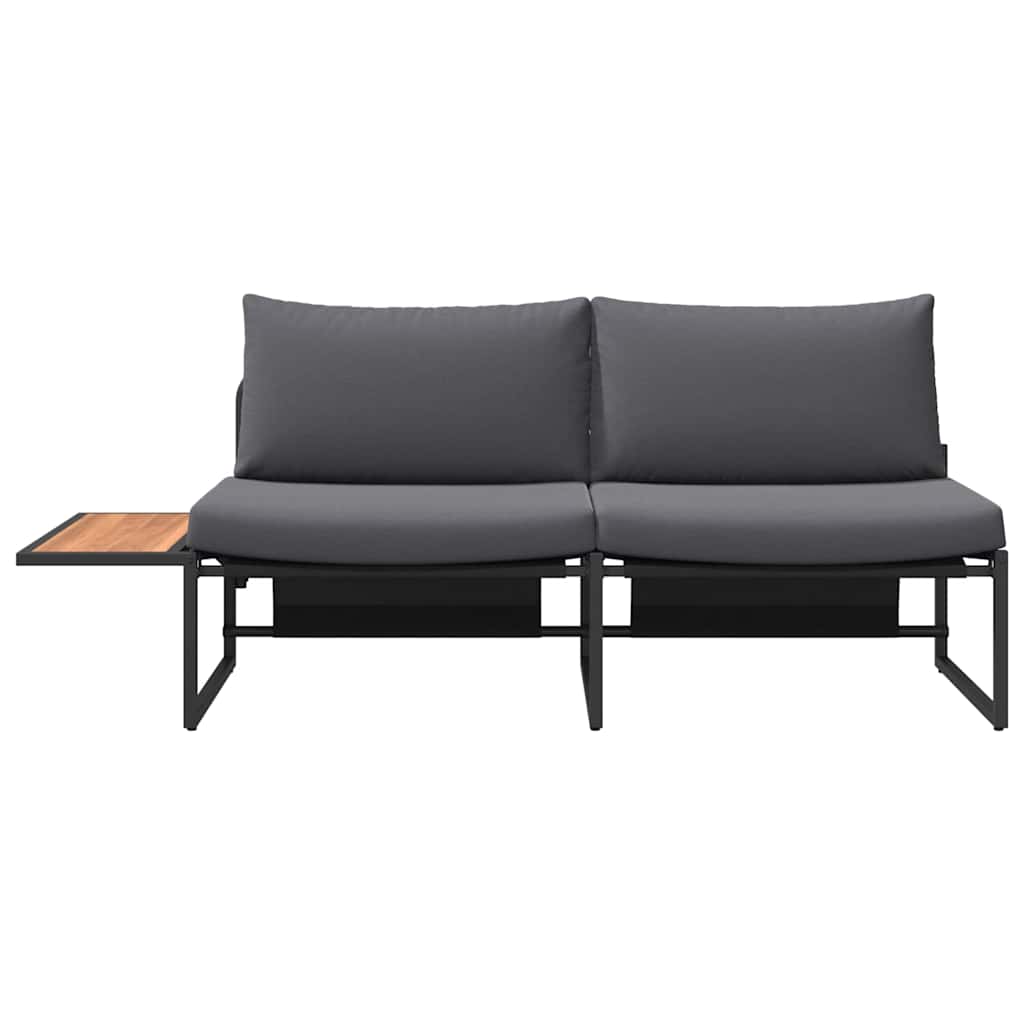 vidaXL Sofa Ogrodowa z poduszką Antracyt 200,5 x 70 x 85,5 cm Stal