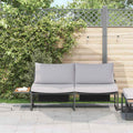 vidaXL Sofa Ogrodowa z poduszką Jasnoszary 200,5 x 70 x 85,5 cm Stal