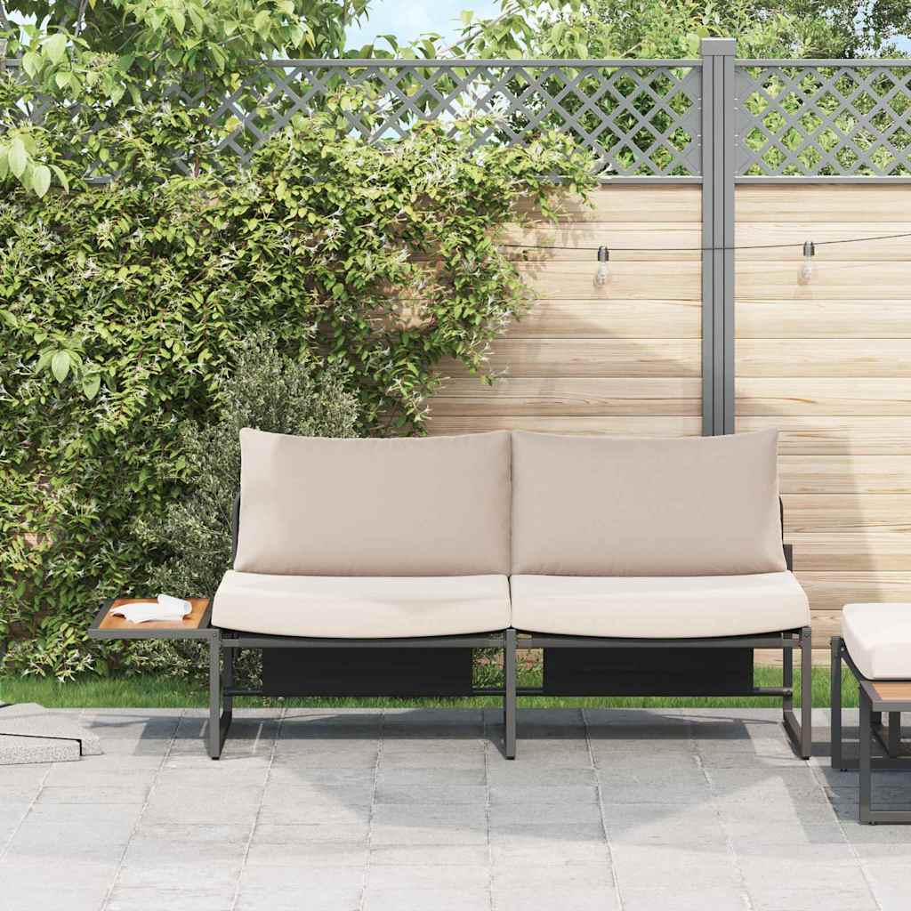 vidaXL Sofa Ogrodowa z poduszką Ciemnoszary 200,5 x 70 x 85,5 cm Stal