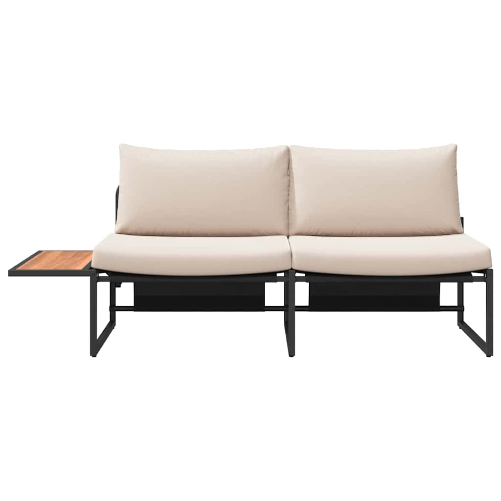 vidaXL Sofa Ogrodowa z poduszką Ciemnoszary 200,5 x 70 x 85,5 cm Stal