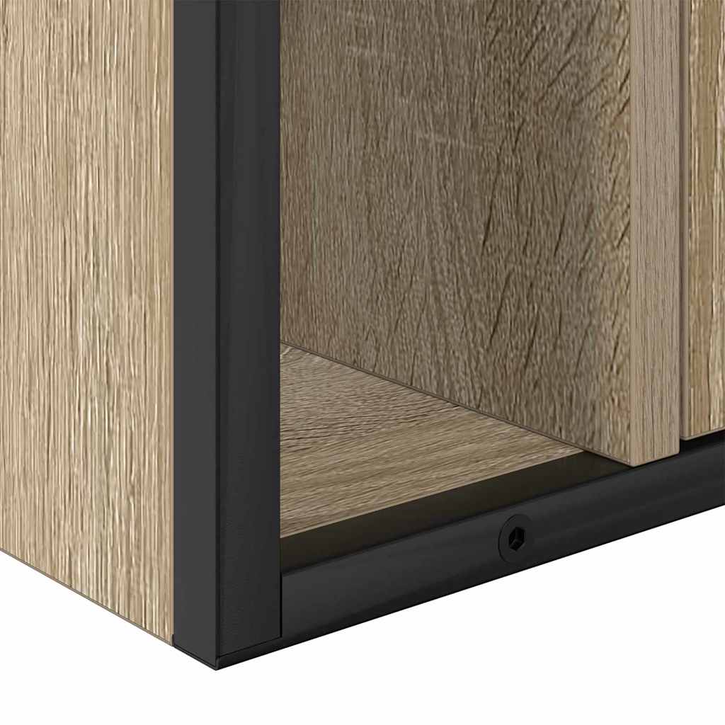 vidaXL Szafka z lustrem z półką z drzwiami Dąb Sonoma 60 x 16 x 60 cm