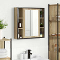 vidaXL Szafka z lustrem z półką z drzwiami Dąb Sonoma 60 x 16 x 60 cm