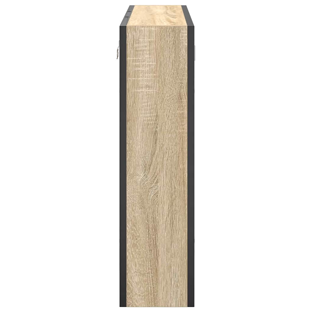 vidaXL Szafka z lustrem z półką z drzwiami Dąb Sonoma 60 x 16 x 60 cm
