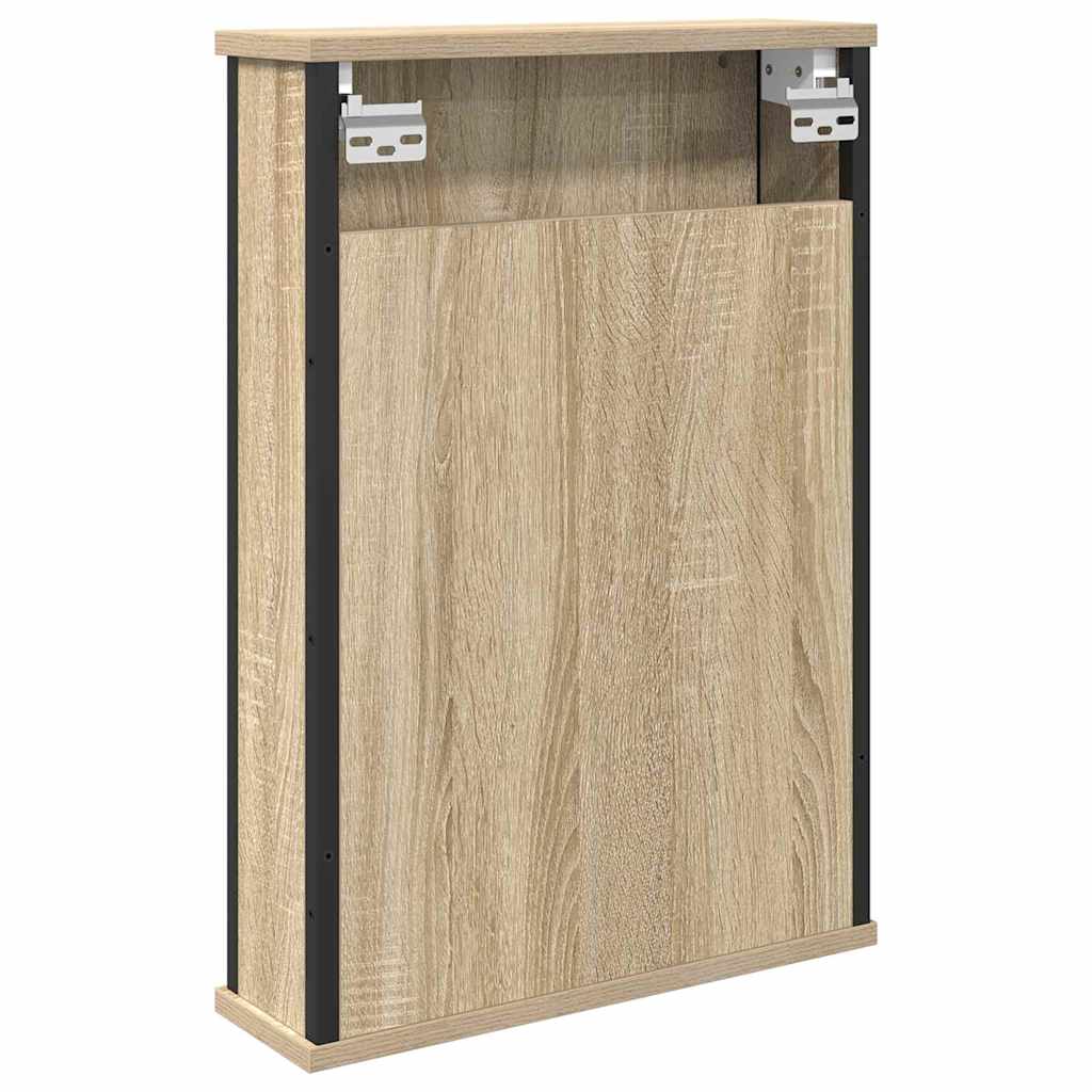 vidaXL Szafka z lustrem z półką z drzwiami Dąb Sonoma 42 x 12 x 60 cm
