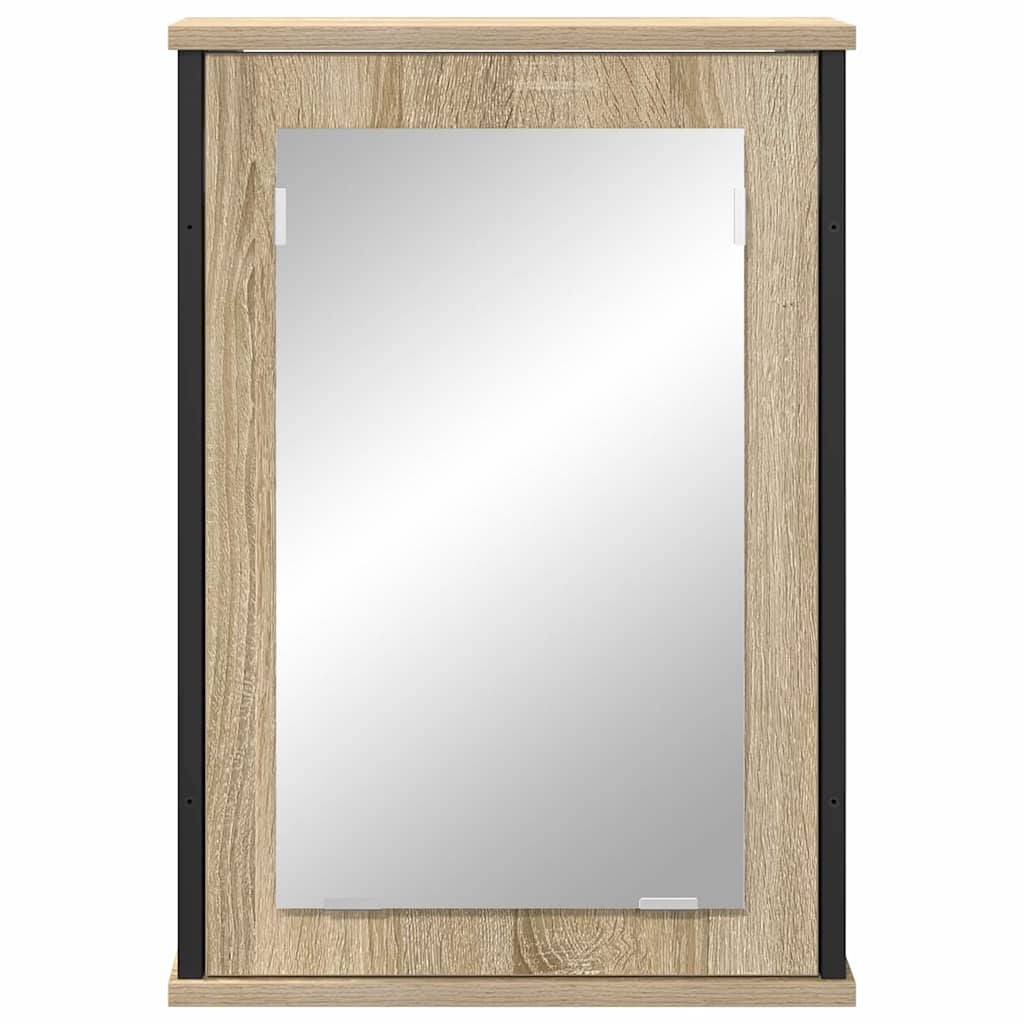 vidaXL Szafka z lustrem z półką z drzwiami Dąb Sonoma 42 x 12 x 60 cm