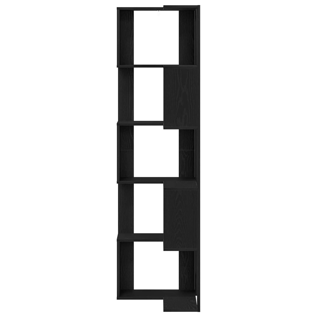 vidaXL Półka na książki Czarny Dąb 50 x 50 x 179 cm
