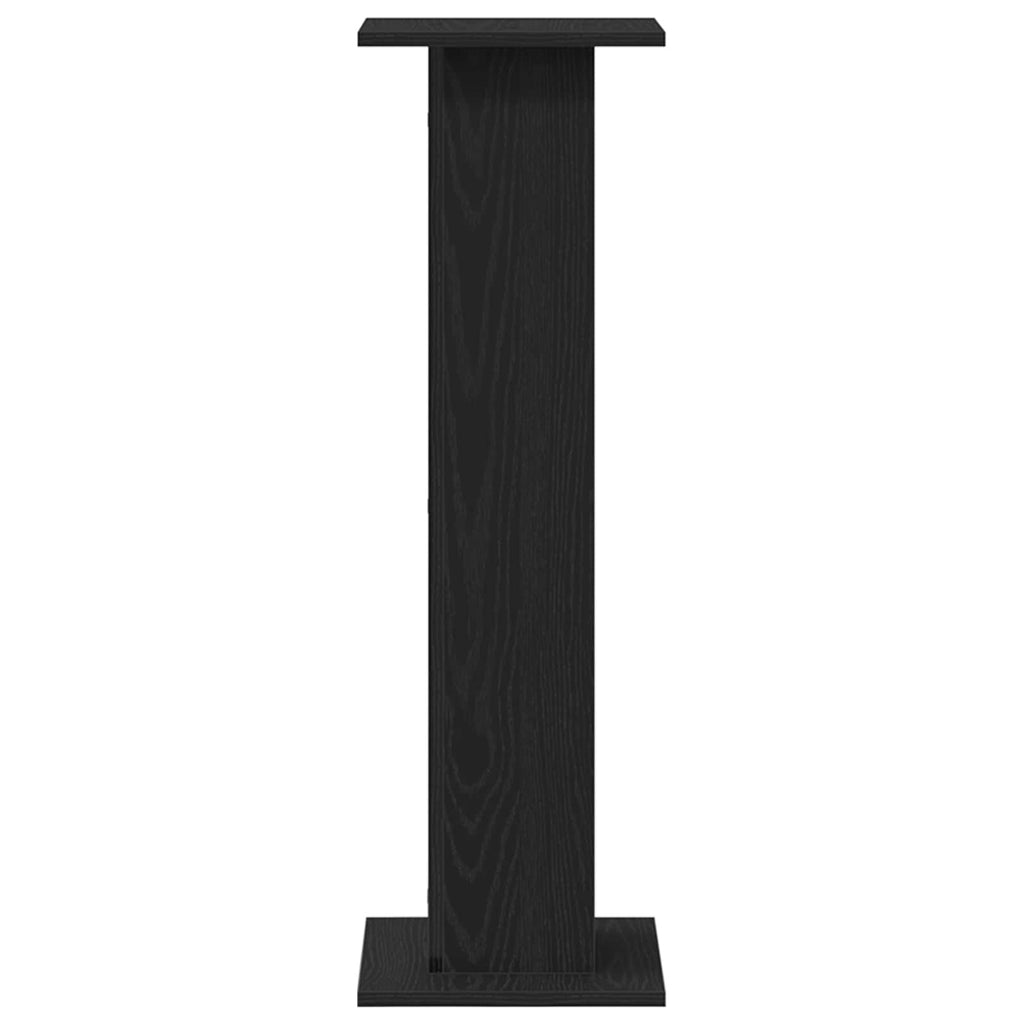 vidaXL Stojaki na głośniki 2 pcs Czarny Dąb 30 x 30 x 95 cm