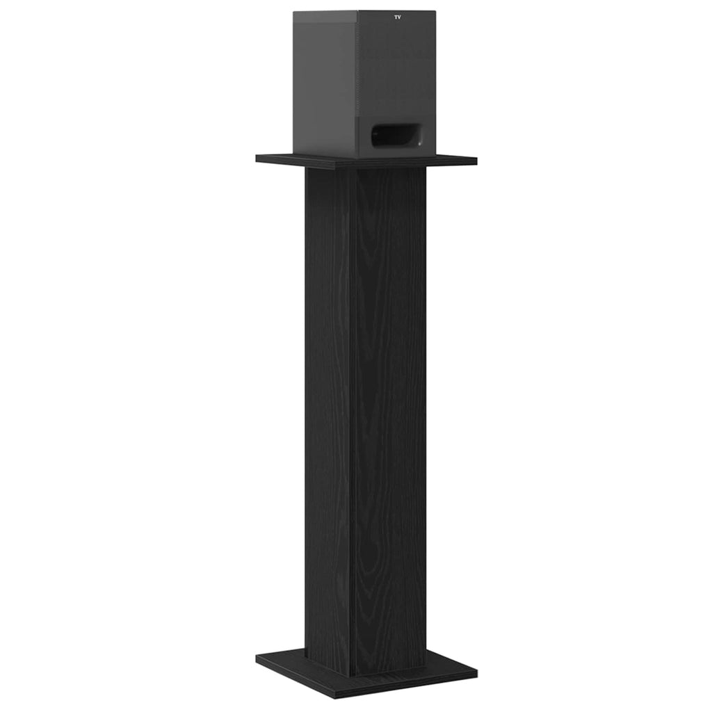 vidaXL Stojaki na głośniki 2 pcs Czarny Dąb 30 x 30 x 95 cm