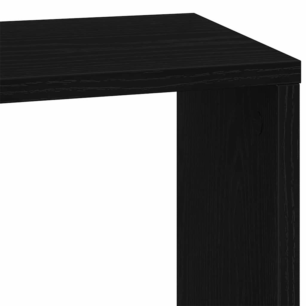 vidaXL Półka na książki Czarny Dąb 45 x 23,5 x 162,5 cm