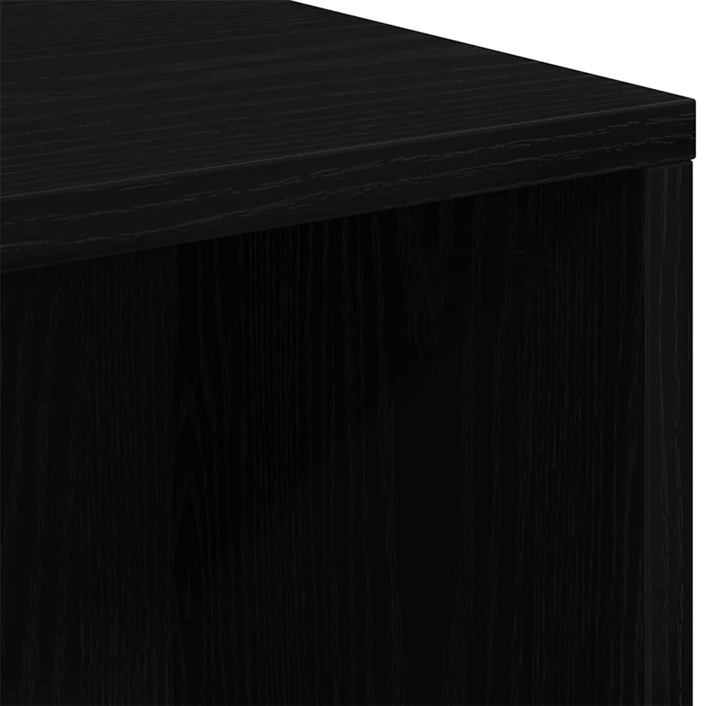 vidaXL Półka na książki Czarny Dąb 50 x 25 x 102 cm