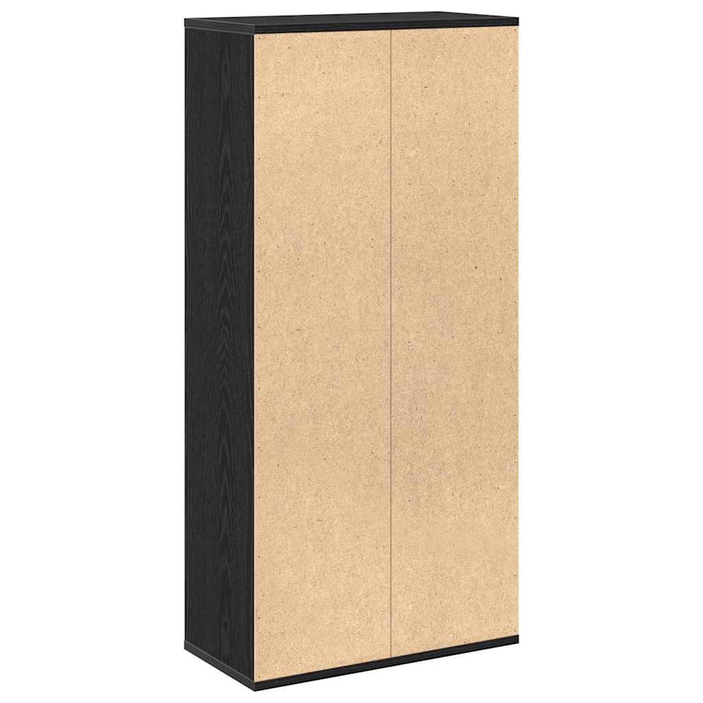 vidaXL Półka na książki Czarny Dąb 50 x 25 x 102 cm