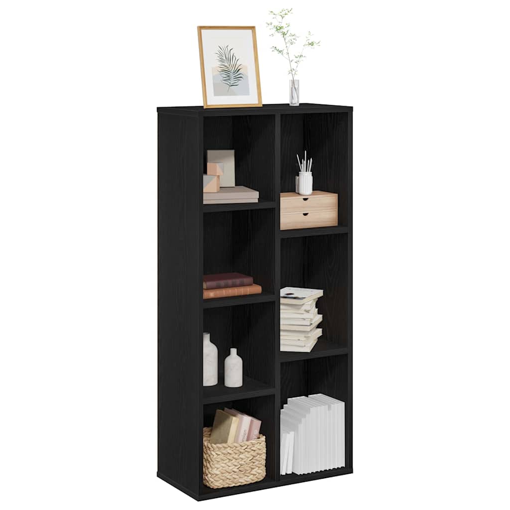 vidaXL Półka na książki Czarny Dąb 50 x 25 x 102 cm