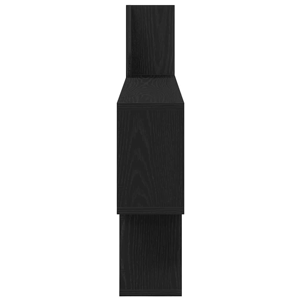 vidaXL Półka ścienna, czarny dąb, 100x15x70cm, materiał drewnopochodny