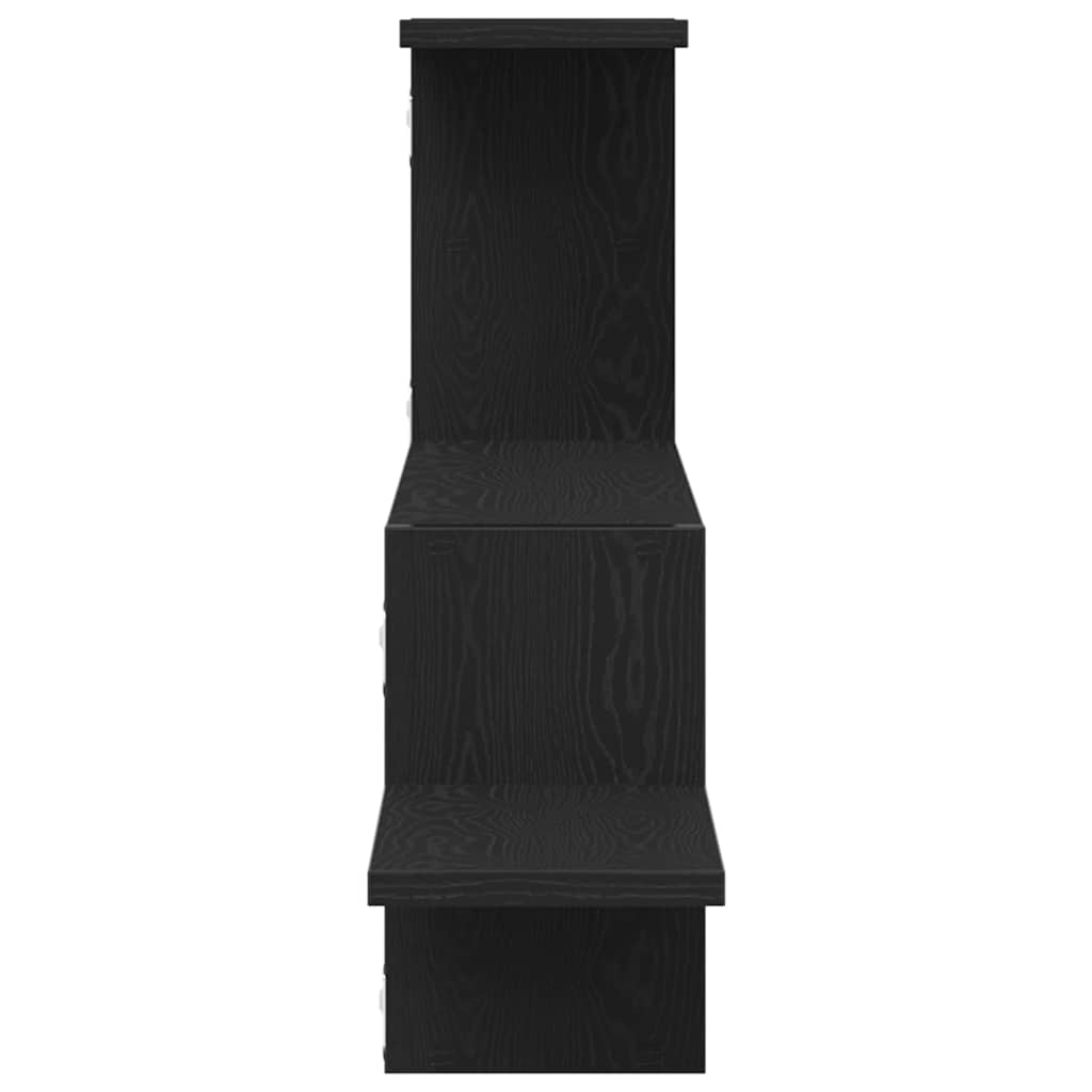 vidaXL Półka ścienna, czarny dąb, 104x15x49cm, materiał drewnopochodny