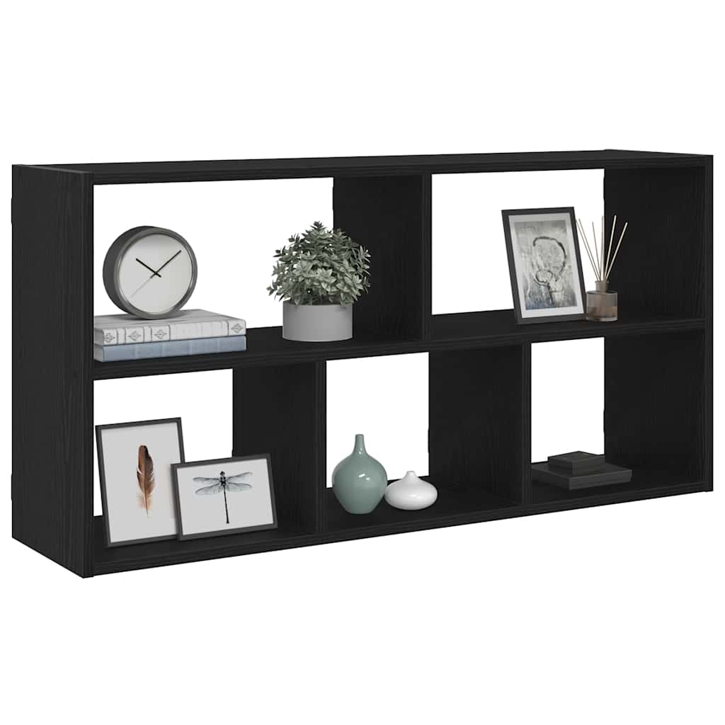 vidaXL Półka ścienna, czarny dąb, 100x25x50cm, materiał drewnopochodny