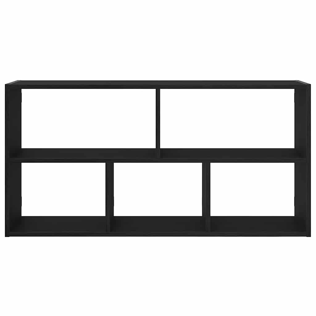 vidaXL Półka ścienna, czarny dąb, 100x25x50cm, materiał drewnopochodny