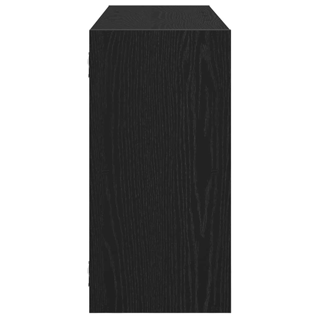vidaXL Półka ścienna, czarny dąb, 100x25x50cm, materiał drewnopochodny