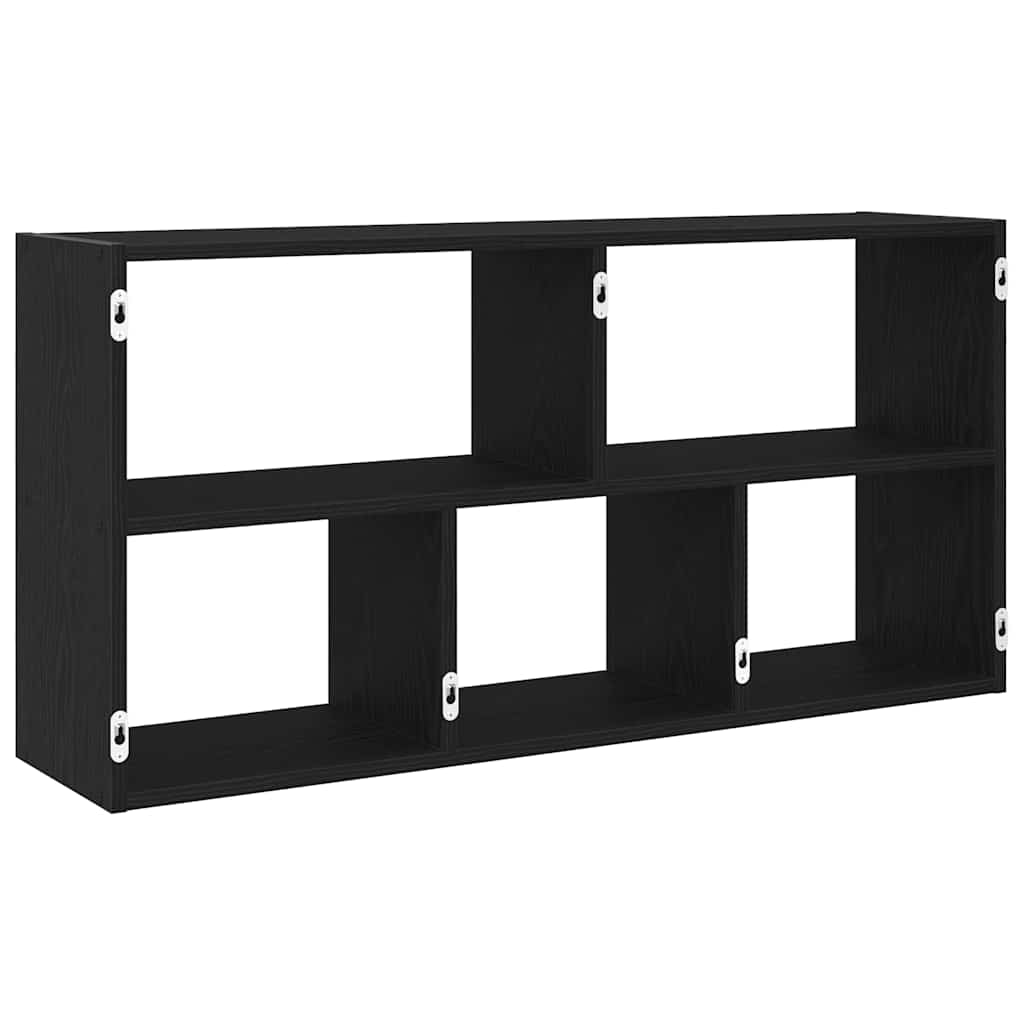 vidaXL Półka ścienna, czarny dąb, 100x25x50cm, materiał drewnopochodny