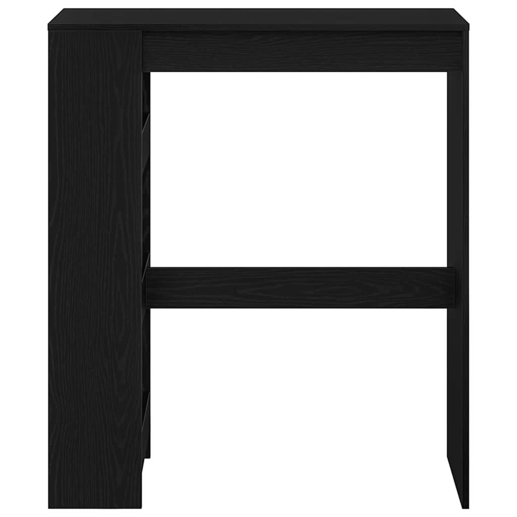 vidaXL Stolik barowy z półkami, czarny dąb, 90x40x103,5 cm