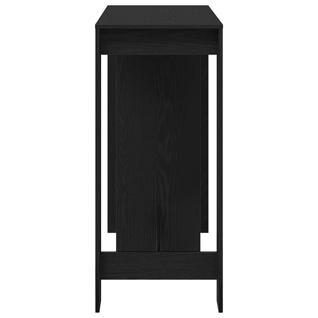 vidaXL Stół barowy z półką Czarny Dąb 124 x 46 x 103.5 cm