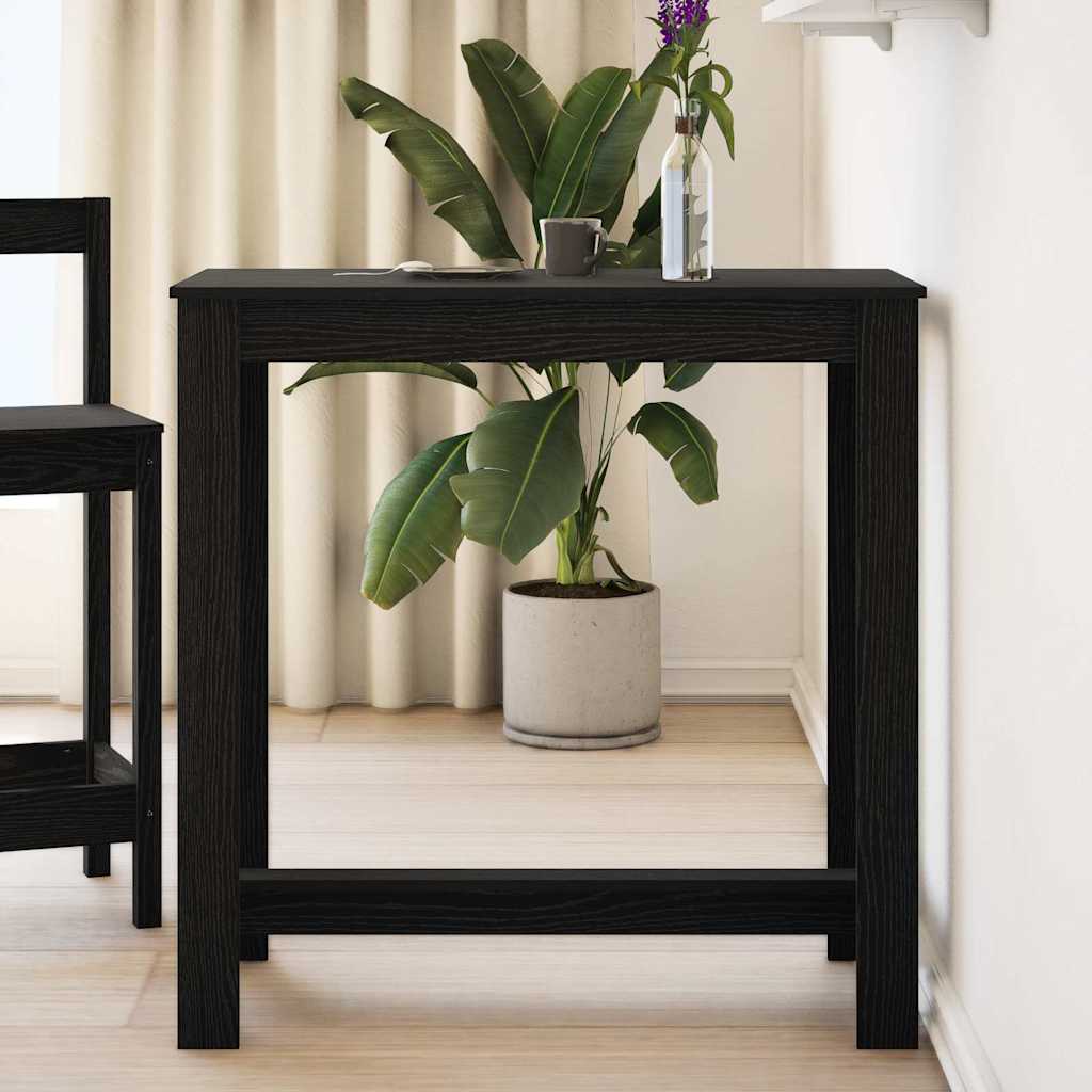 vidaXL Stół barowy Czarny Dąb 102 x 50 x 103.5 cm