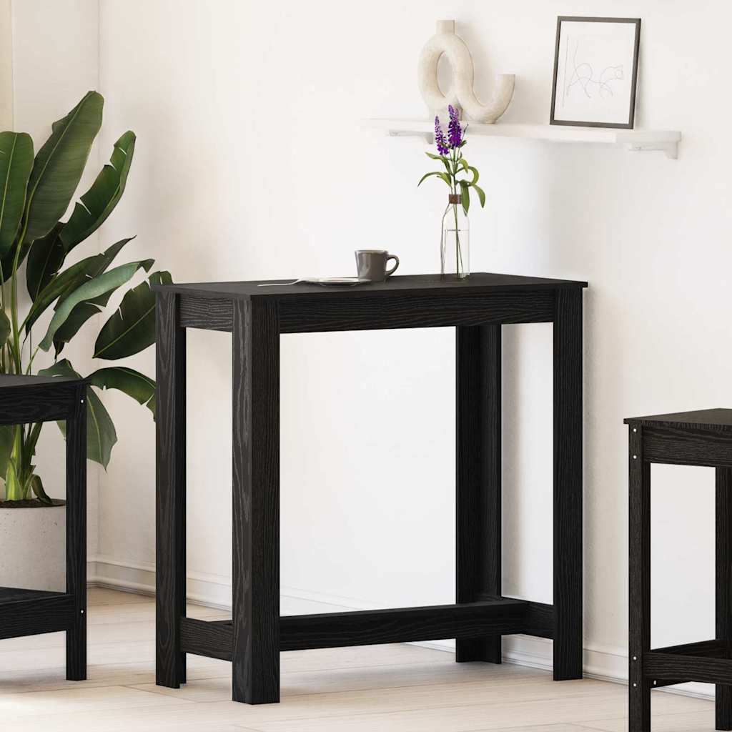 vidaXL Stół barowy Czarny Dąb 102 x 50 x 103.5 cm