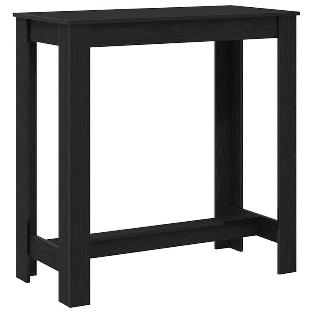 vidaXL Stół barowy Czarny Dąb 102 x 50 x 103.5 cm