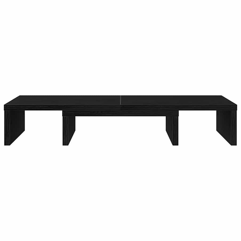 vidaXL Podstawka pod monitor, regulowana, czarny dąb, 60x24x10,5 cm