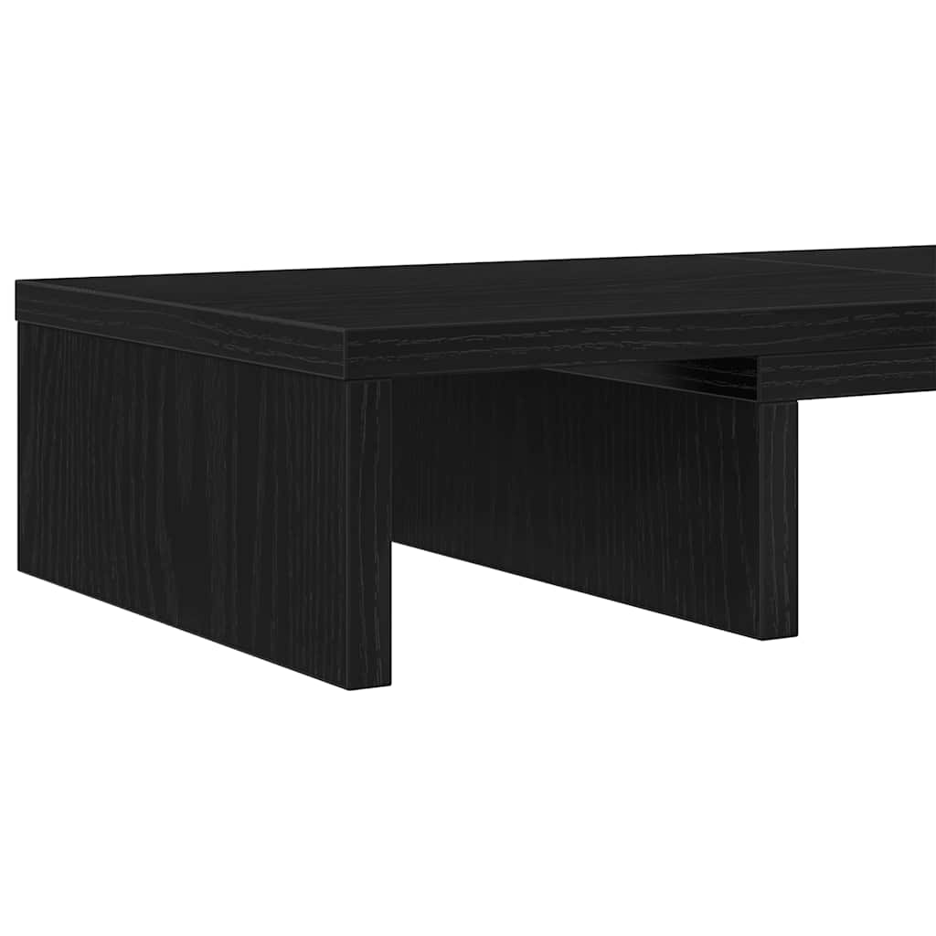 vidaXL Podstawka pod monitor, regulowana, czarny dąb, 60x24x10,5 cm