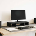 vidaXL Podstawka pod monitor, regulowana, czarny dąb, 60x24x10,5 cm