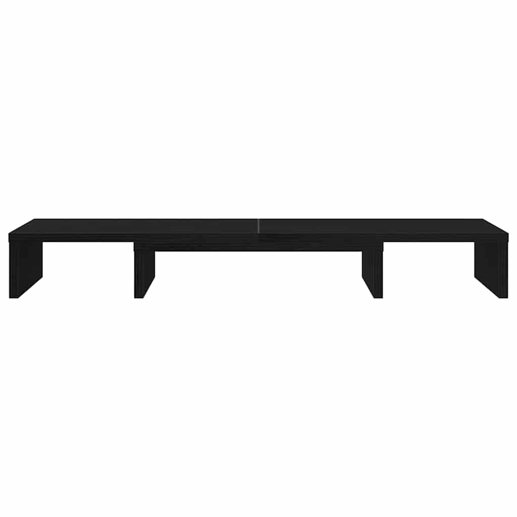 vidaXL Podstawka pod monitor, regulowana, czarny dąb, 80x24x10,5 cm