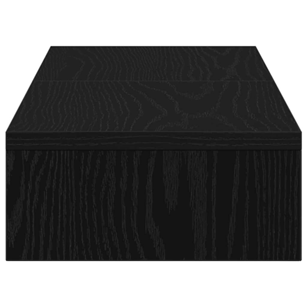 vidaXL Podstawka pod monitor, regulowana, czarny dąb, 80x24x10,5 cm