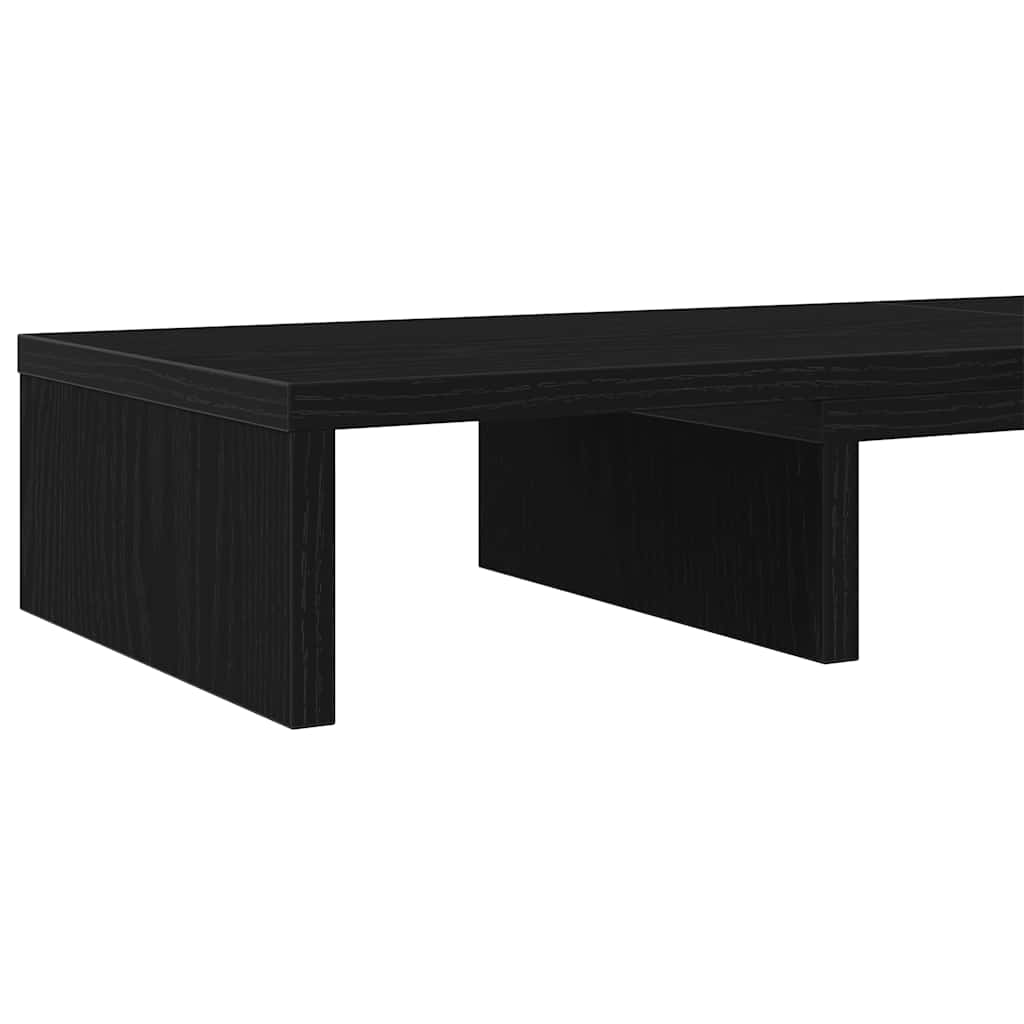 vidaXL Podstawka pod monitor, regulowana, czarny dąb, 80x24x10,5 cm
