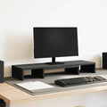 vidaXL Podstawka pod monitor, regulowana, czarny dąb, 80x24x10,5 cm