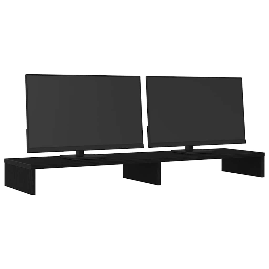 vidaXL Podstawka pod monitor, czarny dąb, 100x27x10 cm