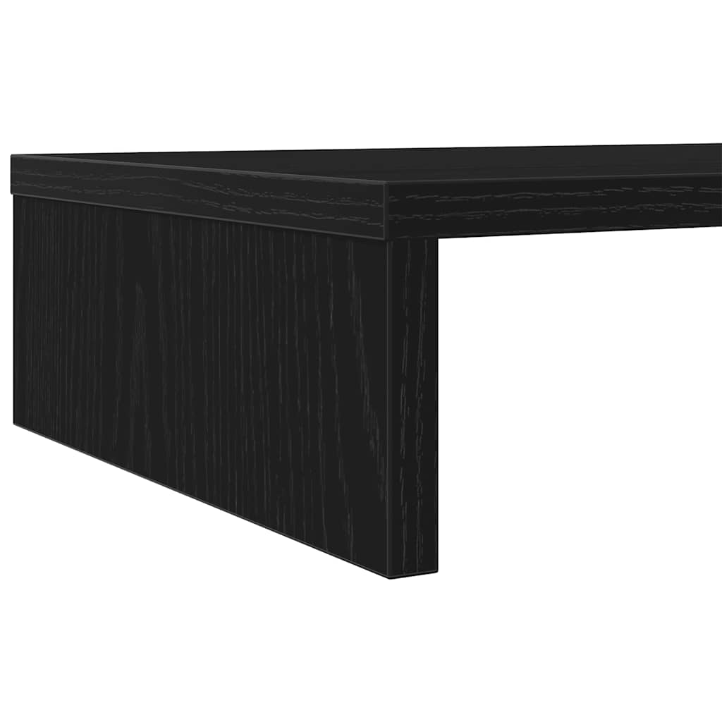 vidaXL Podstawka pod monitor, czarny dąb, 100x27x10 cm
