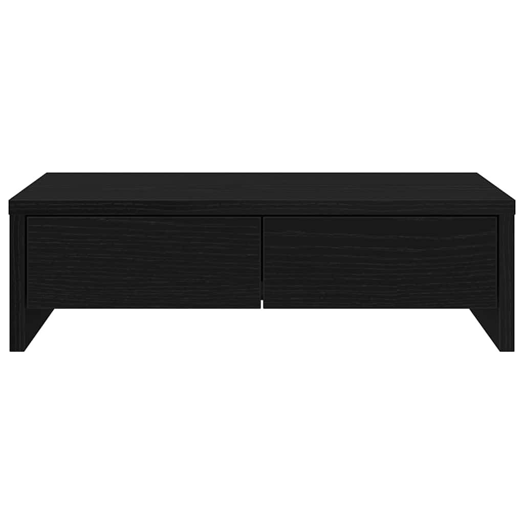 vidaXL Podstawka pod monitor, z szufladami, czarny dąb, 50x27x15 cm