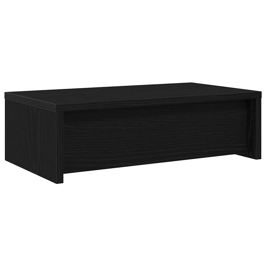 vidaXL Podstawka pod monitor, z szufladami, czarny dąb, 50x27x15 cm