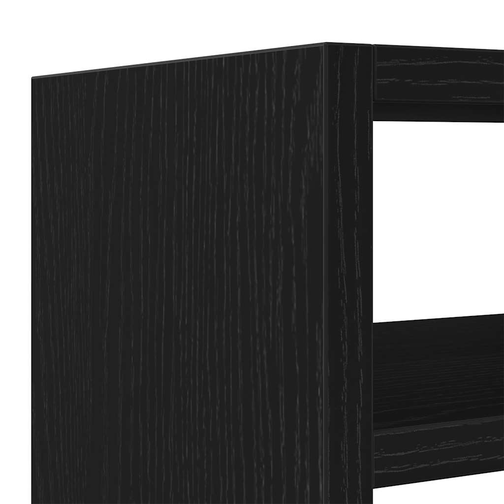 vidaXL Podstawka pod monitor z organizerem, czarny dąb