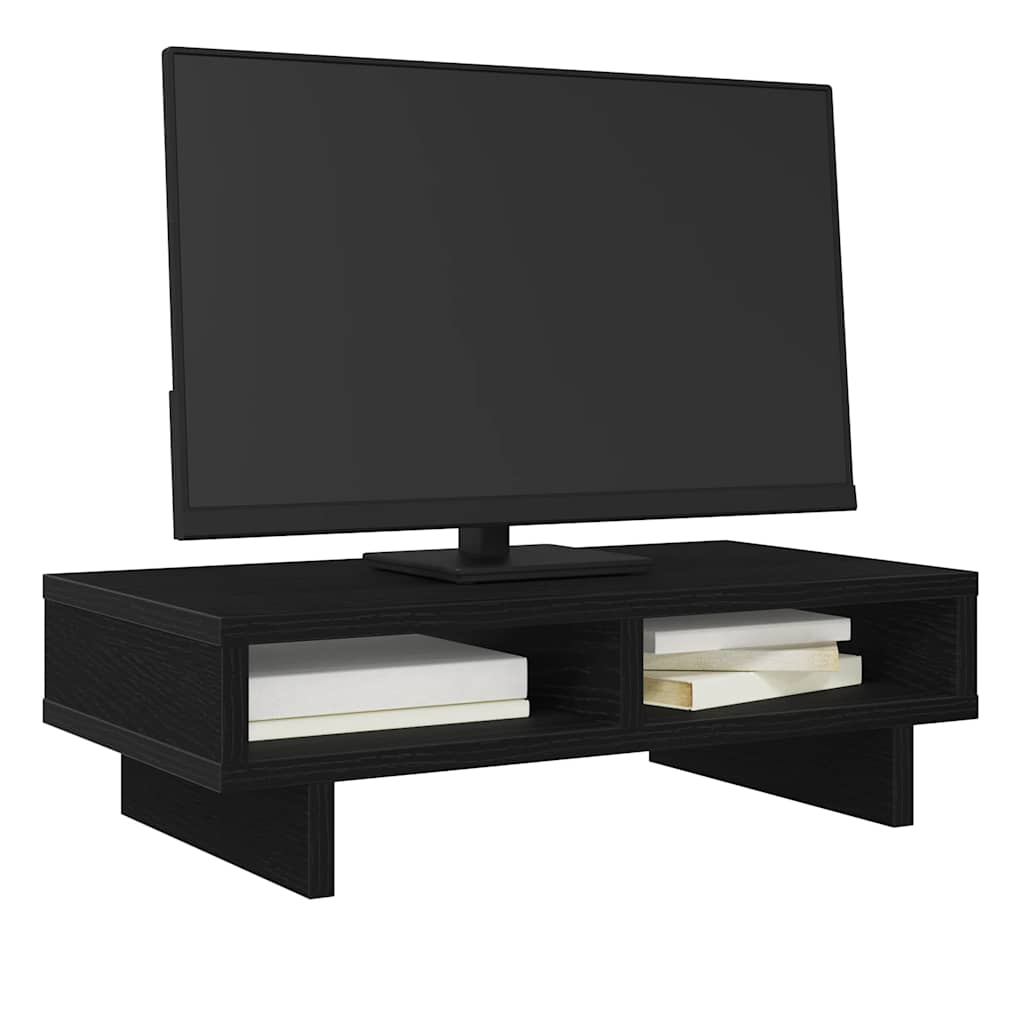 vidaXL Podstawka pod monitor, czarny dąb, 50x27x15 cm